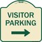 Signmission Designer Series-Visitor-parking Right, Tan & Green Heavy-Gauge Aluminum, 18" x 18", TG-1818-9868 A-DES-TG-1818-9868 - alternate 1